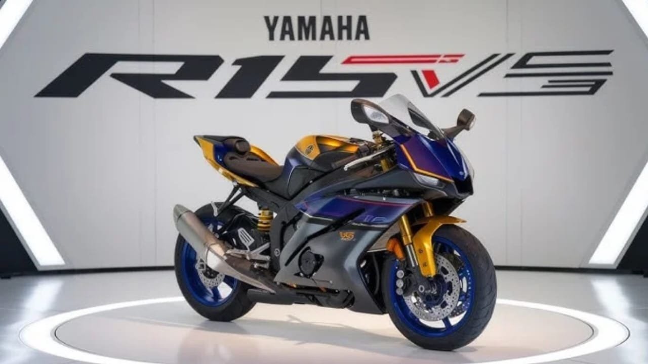 Yamaha R15 V5 2025 Launched – 85 KMPL Mileage, Track-Ready Performance, Smart Bluetooth Console & Quick Shifter at ₹5,499 EMI!
